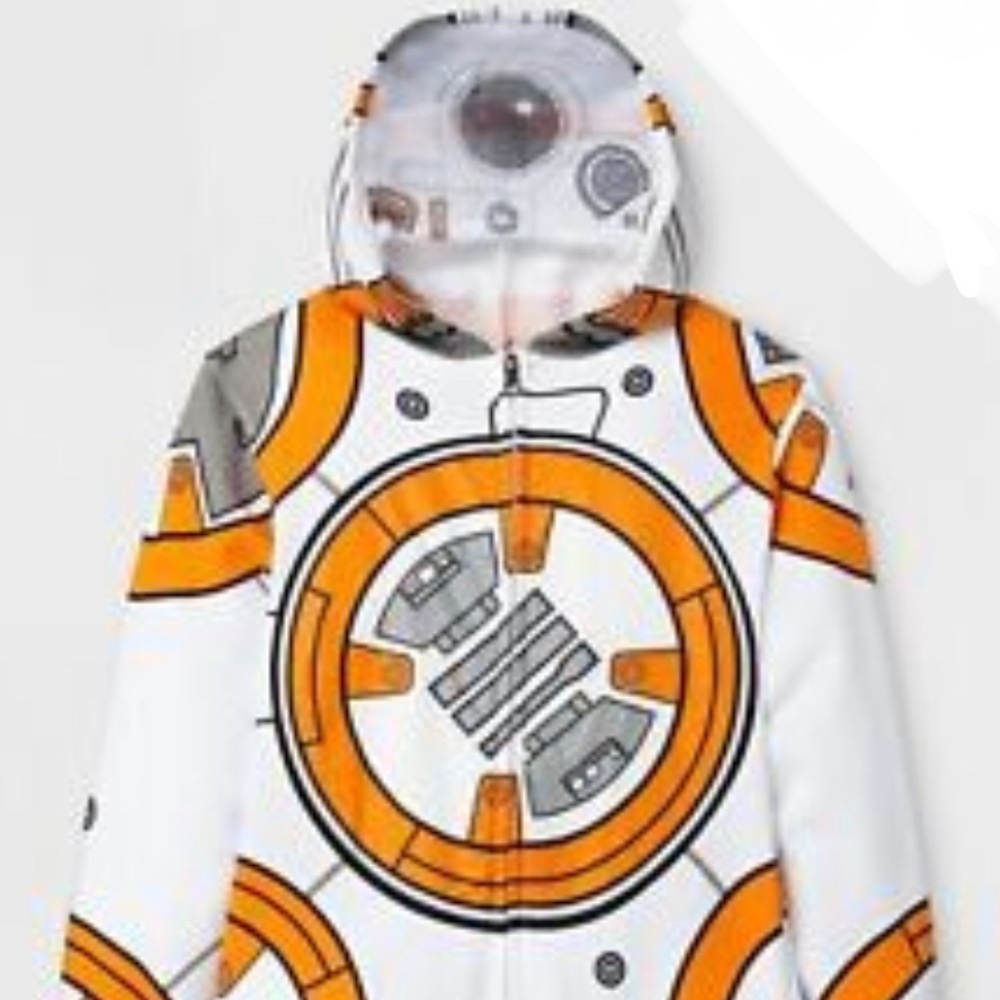 NWT BB-8 Star Wars hoodie sweater with zipper